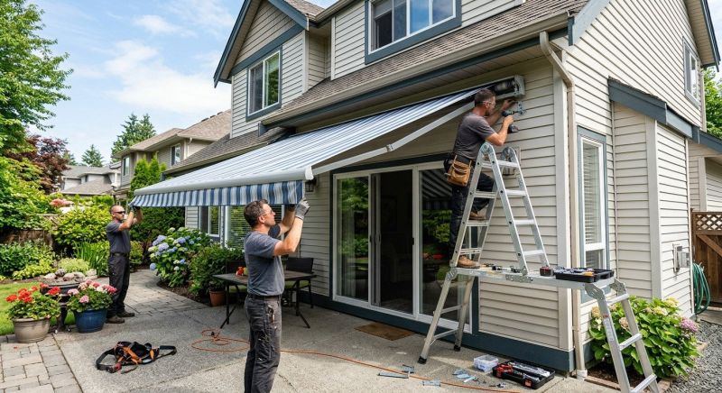 Fabric Awning Installation in Sonoma County, CA