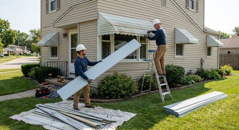 Aluminum Awning Installation in Sonoma County, CA