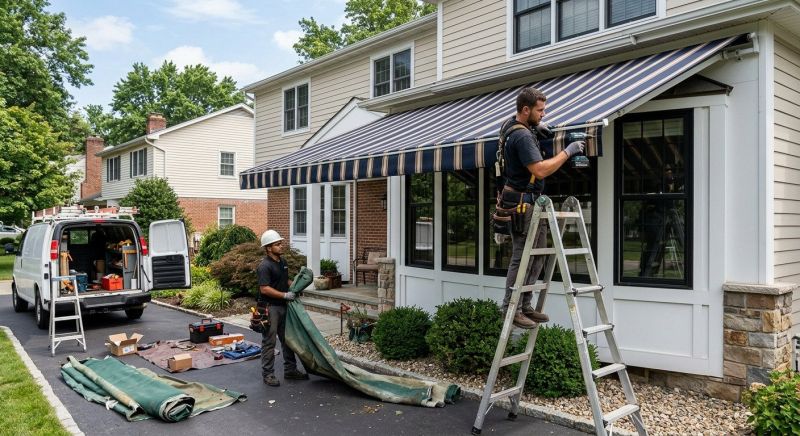 Canvas Awning Installation in Sonoma County, CA