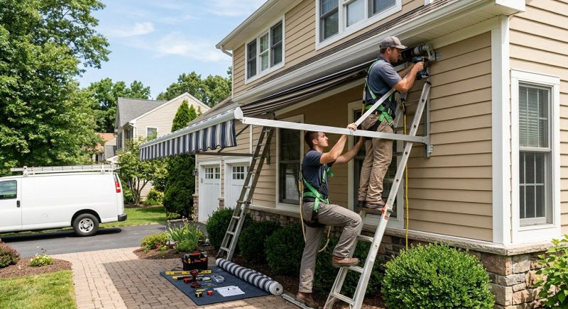 Fabric Awning Installation in Sonoma County, CA