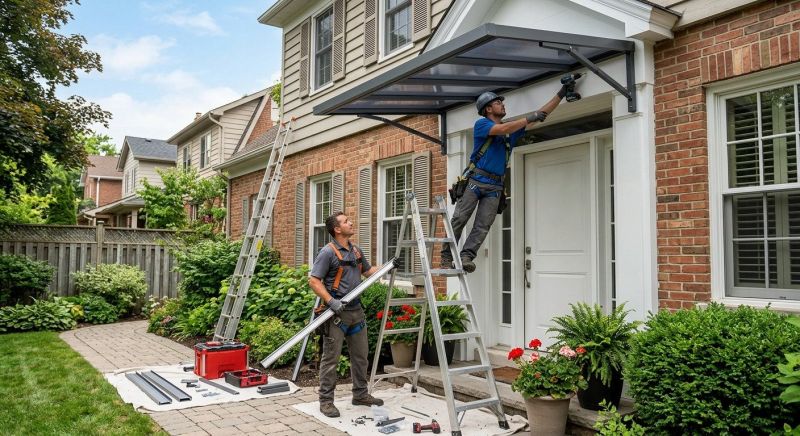 Metal Awning Installation in Marin County, CA